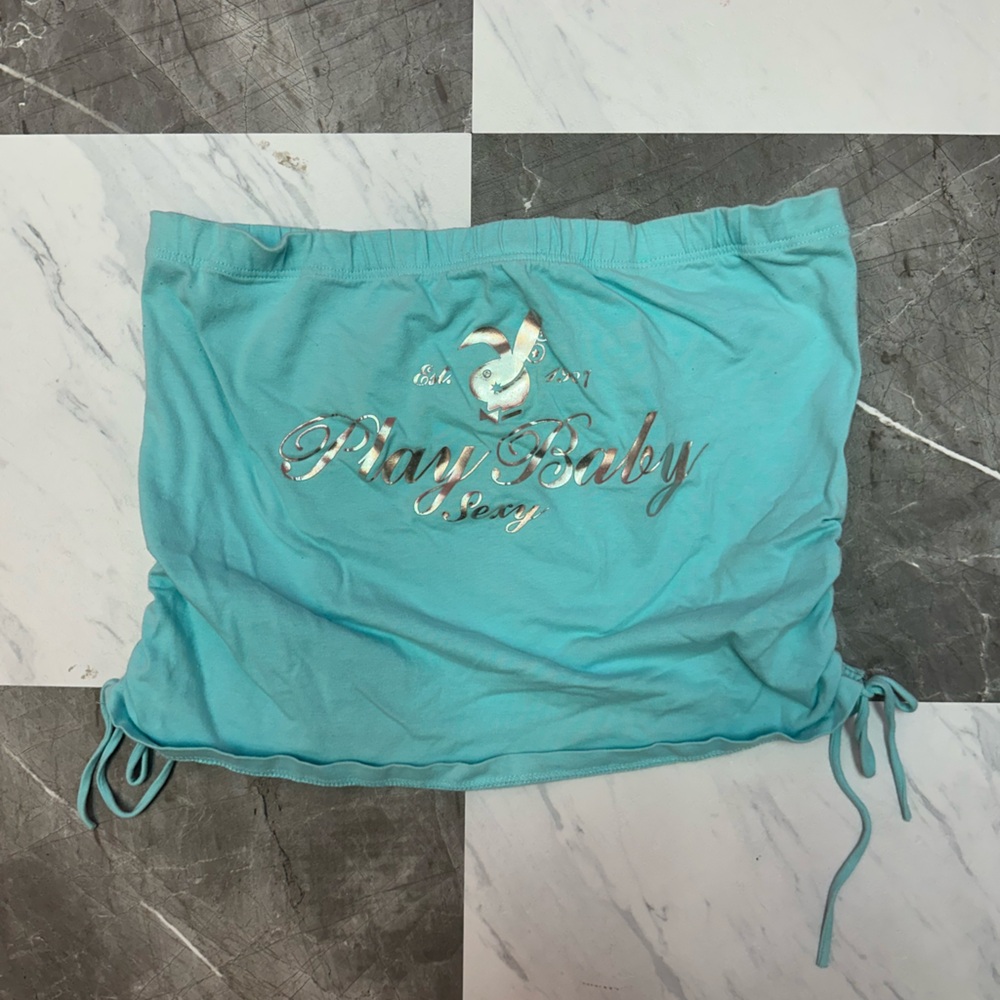 Playboy style tube top y2k